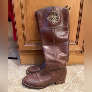 Brown, size 6, Tory Burch riding boots